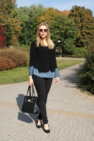 Pullover mit einem V-Ausschnitt kombinieren – 228 Damen Outfits
