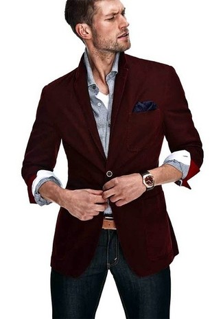 Wie T-Shirt mit einem V-Ausschnitt mit Sakkos zu kombinieren – 146 Herren Outfits