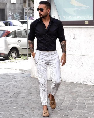 Vertikal gestreifte Chinohose kombinieren – 762+ Herren Outfits