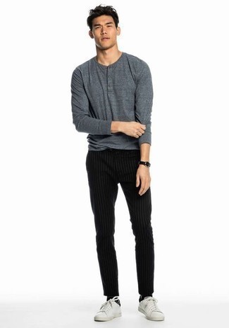 Vertikal gestreifte Chinohose kombinieren – 762+ Herren Outfits