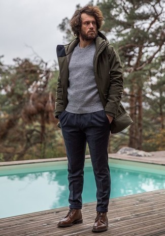 Vertikal gestreifte Chinohose kombinieren – 762+ Herren Outfits