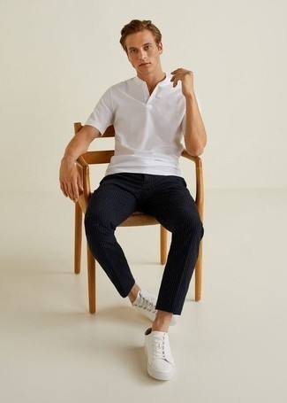 Vertikal gestreifte Chinohose kombinieren – 762+ Herren Outfits
