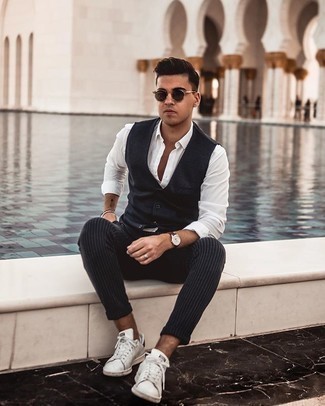 Vertikal gestreifte Chinohose kombinieren – 762+ Herren Outfits