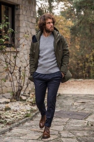 Vertikal gestreifte Chinohose kombinieren – 762+ Herren Outfits