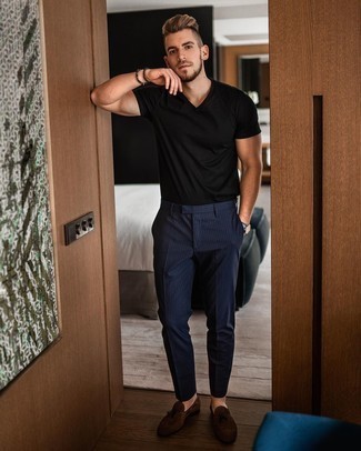 Vertikal gestreifte Chinohose kombinieren – 762+ Herren Outfits