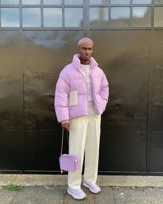 Violette Taschen kombinieren – 16 Herren Outfits warm Wetter