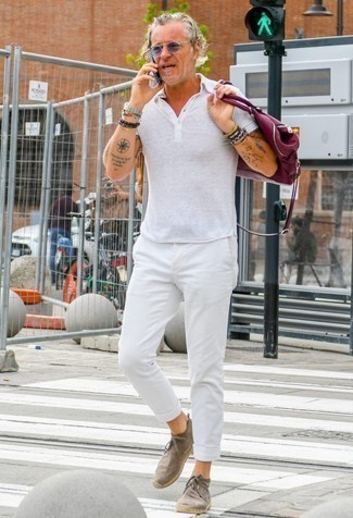 Violette Taschen kombinieren – 16 Herren Outfits warm Wetter