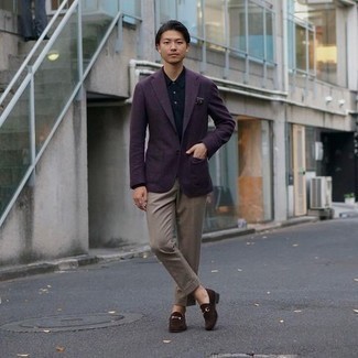 Violettes Sakko kombinieren – 115 Herren Outfits