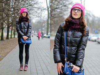Violetten Schal kombinieren – 21 Damen Outfits