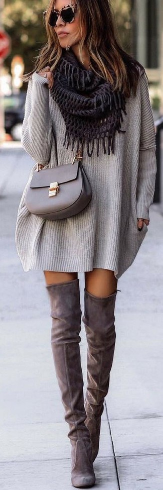 Violetten Schal kombinieren – 21 Damen Outfits