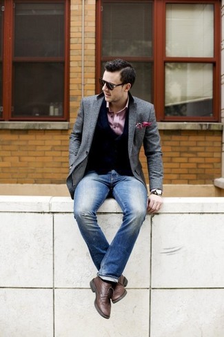 Wie Weste mit enger Jeans zu kombinieren – 61 Herren Outfits