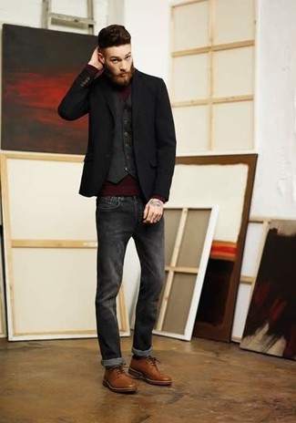 Wie Weste mit enger Jeans zu kombinieren – 61 Herren Outfits