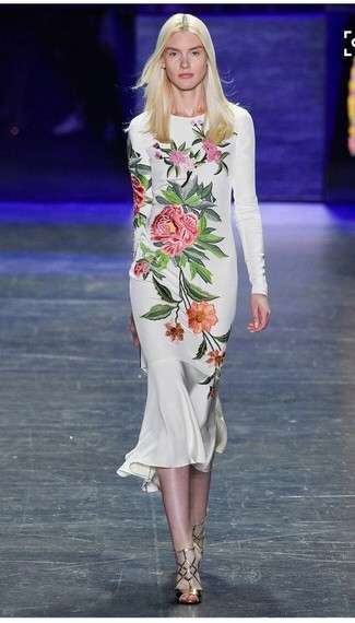 weißes besticktes Kleid von Anine Bing