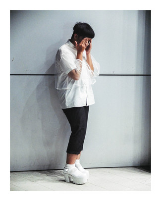 weißes Kurzarmhemd von Emporio Armani