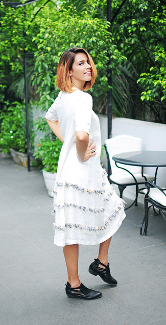 weißes Leinen Kleid von Etoile Isabel Marant