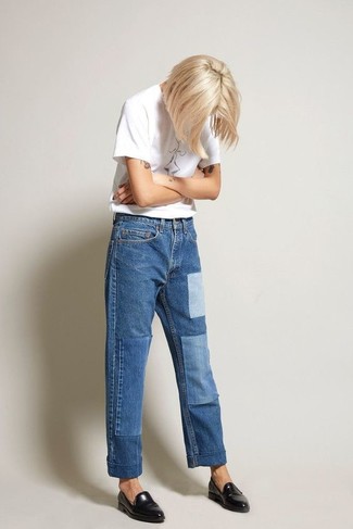 blaue Jeans mit Flicken von Y's
