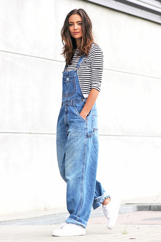 blaue Jeans Latzhose von Wildfox Couture