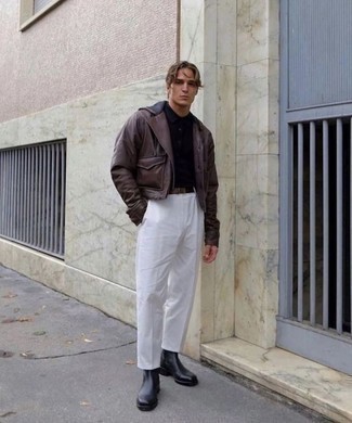 Welche Polohemden mit weißer und schwarzer Chinohose zu tragen – 261 Herren Outfits