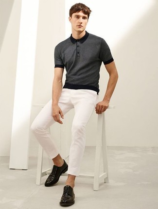 Welche Polohemden mit weißer und schwarzer Chinohose zu tragen – 261 Herren Outfits