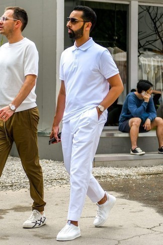 Welche Polohemden mit weißer und schwarzer Chinohose zu tragen – 261 Herren Outfits