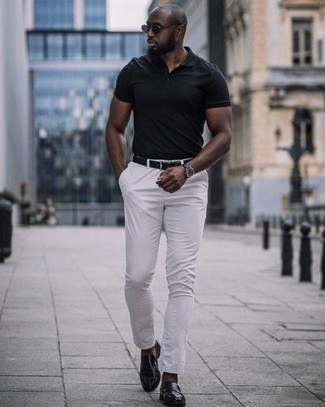 Welche Polohemden mit weißer und schwarzer Chinohose zu tragen – 261 Herren Outfits