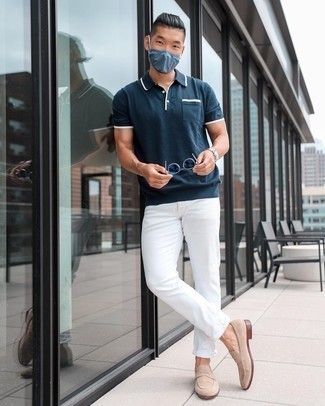 Welche Polohemden mit weißer und schwarzer Chinohose zu tragen – 261 Herren Outfits