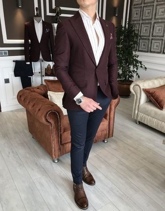 Weißes und schwarzes vertikal gestreiftes Businesshemd kombinieren – 1611+ Herren Outfits