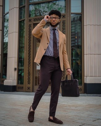 Weißes und schwarzes vertikal gestreiftes Businesshemd kombinieren – 1611+ Herren Outfits