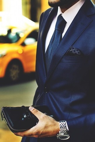 Wie weißes und blaues Hemd mit blauer Jacke zu kombinieren – 1066+ Elegante Herren Outfits