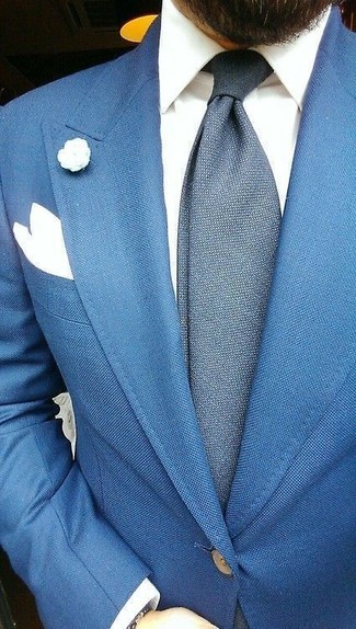Wie weißes und blaues Hemd mit blauer Jacke zu kombinieren – 1066+ Elegante Herren Outfits