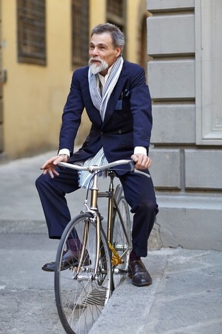 Wie weißes und blaues Hemd mit blauer Jacke zu kombinieren – 1066+ Elegante Herren Outfits