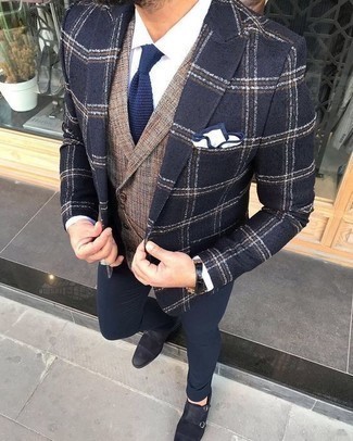 Wie weißes und blaues Hemd mit blauer Jacke zu kombinieren – 1066+ Elegante Herren Outfits