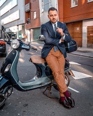 Wie weißes und blaues Hemd mit blauer Jacke zu kombinieren – 1066+ Elegante Herren Outfits