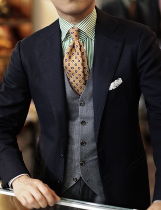 Welche Sakkos mit weißen und grünen Langarmhemdes zu tragen – 12 Herren Outfits