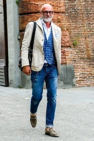 Welche Slipper mit weißen und dunkelblauen Businesshemdes zu tragen – 2000+ Herren Outfits