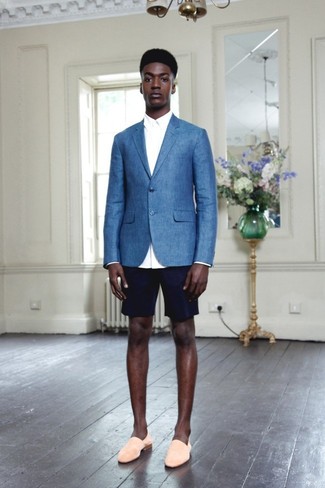 Welche Slipper mit weißen und dunkelblauen Businesshemdes zu tragen – 2000+ Herren Outfits