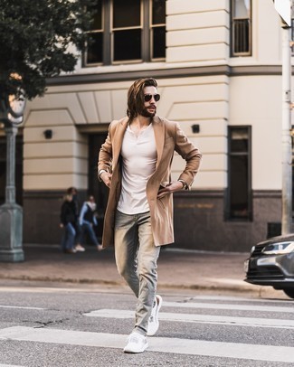 Welche Mäntel mit weißer Sportschuhe zu tragen – 97 Frühling Herren Outfits