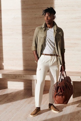 Welche Schuhe mit weißer Cargohose zu tragen – 83 Herren Outfits