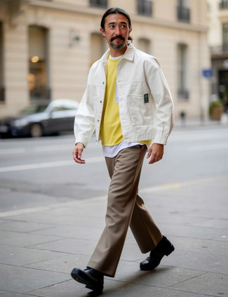 Welche Chelsea Boots mit weißer Jeansjacke zu tragen – 13 Herren Outfits