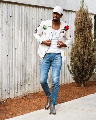 Welche Chelsea Boots mit weißer Jeansjacke zu tragen – 13 Herren Outfits