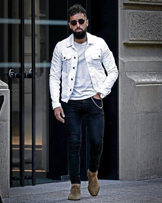 Welche Chelsea Boots mit weißer Jeansjacke zu tragen – 13 Herren Outfits