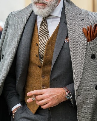 60 Jährige: Welche Mäntel mit weißen Businesshemdes zu tragen – 39 Herren Outfits