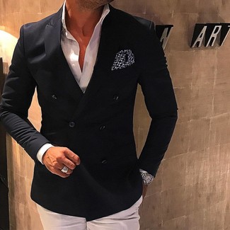 Wie weißes Businesshemd mit weißer Anzughose zu kombinieren – 218 Herren Outfits