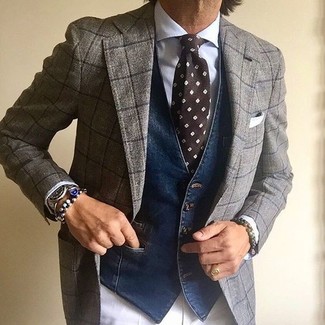 Wie weißes Businesshemd mit weißer Anzughose zu kombinieren – 218 Herren Outfits