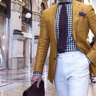 Wie weißes Businesshemd mit weißer Anzughose zu kombinieren – 218 Herren Outfits