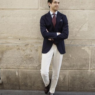 Wie weißes Businesshemd mit weißer Anzughose zu kombinieren – 218 Herren Outfits