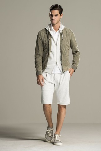 Weißen Pullover mit einem Kapuze kombinieren – 426 Herren Outfits