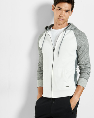 Weißen Pullover mit einem Kapuze kombinieren – 426 Herren Outfits