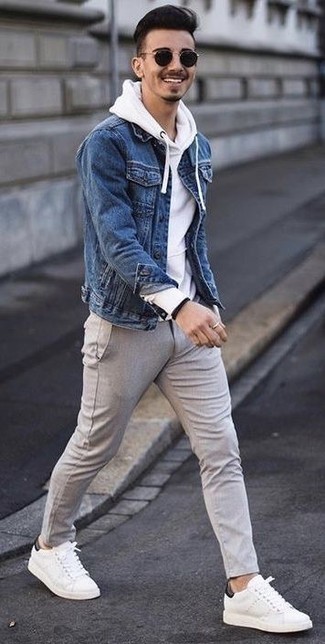 Weißen Pullover mit einem Kapuze kombinieren – 426 Herren Outfits