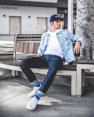 Weißen Pullover mit einem Kapuze kombinieren – 426 Herren Outfits